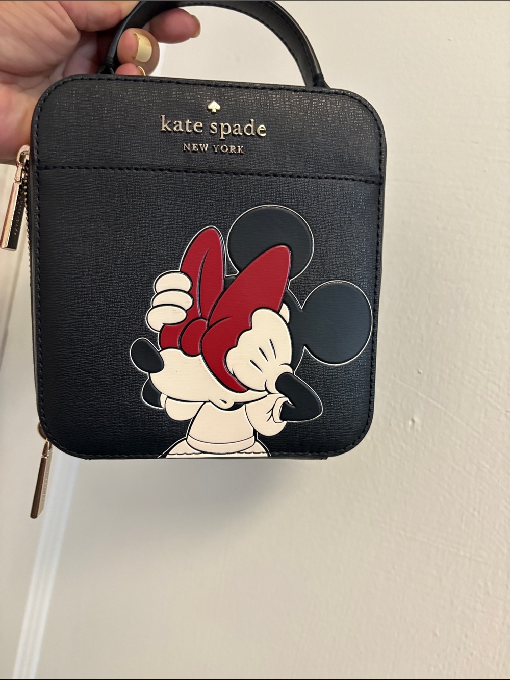 kate spade Black Minnie Mouse Top-Handle Bag crossbody EUC
